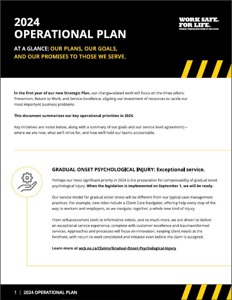 Read our most recent and past Operational Plans.