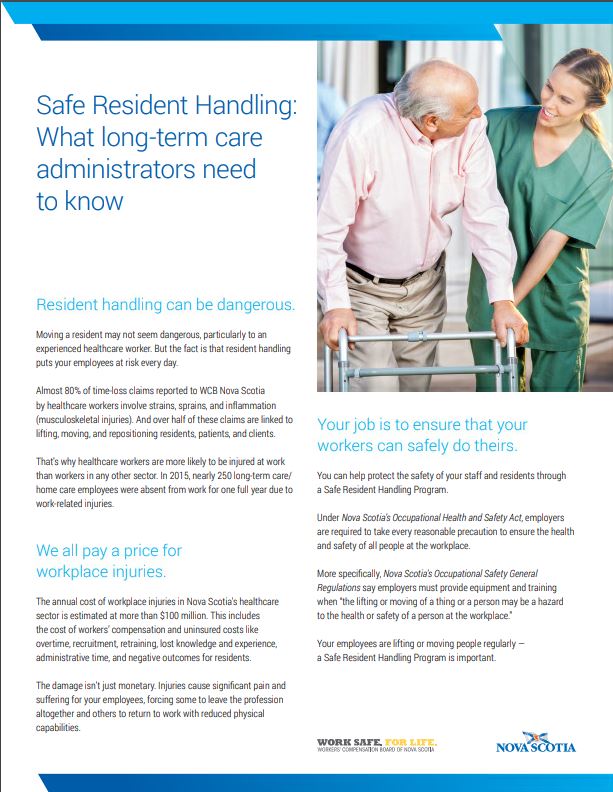 Safe Resident Handling: What long-term care administrators need to know