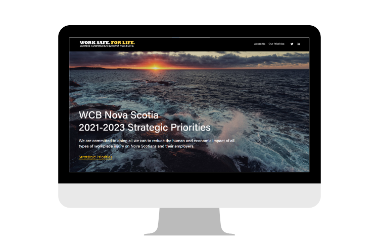 WCB Nova Scotia 2021-2023 Strategic Priorities website