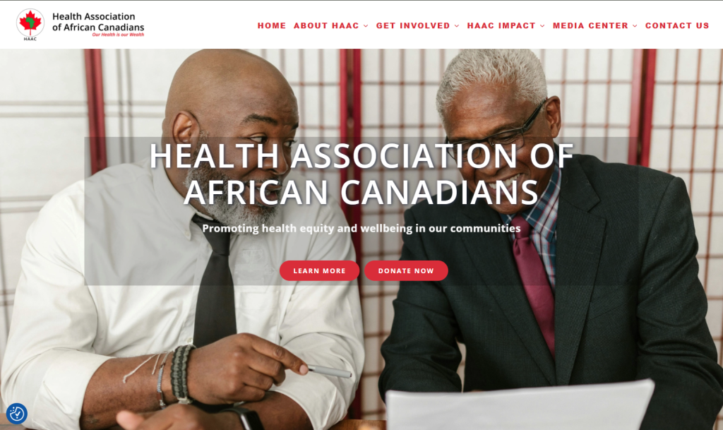 Screenshot of the HAAC website