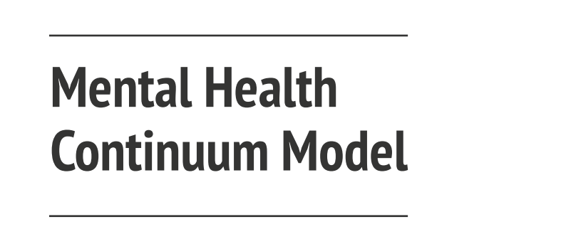 Resource name shown as mental health continuum model