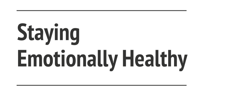 Screenshot of the resource for staying emotionally healthy.